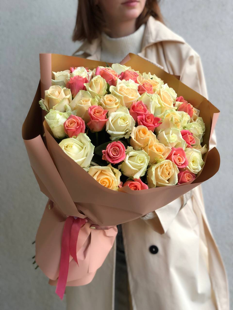 Картинка Букет из 51 розы "Моя красавица" 70 см