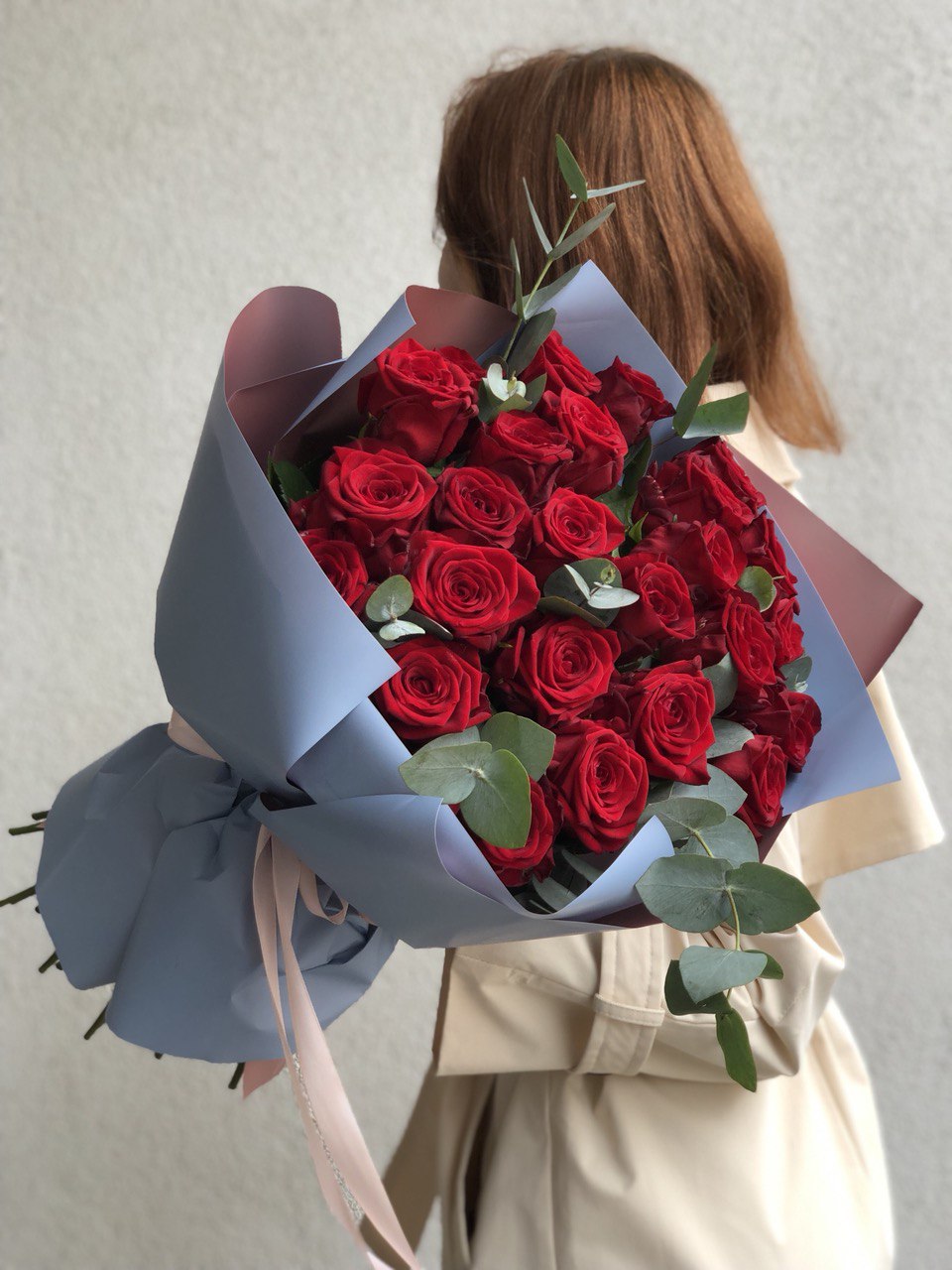 Картинка Букет из 25 роз "Брайтон" 50 см